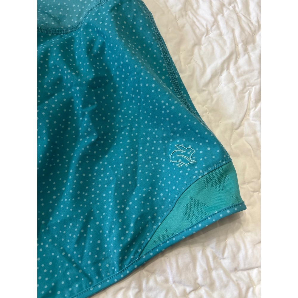 Rabbit Hopp In Relaxed Polka Dot Athletic Shorts Teal Women's Size SM - Picture 3 of 4